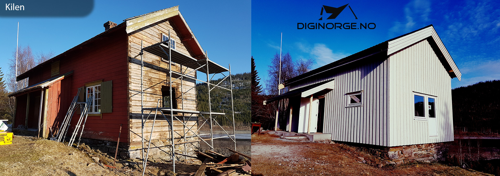 Renovasjon av gammelt hytta i Kilen, Mosvik, Inderøy kommune